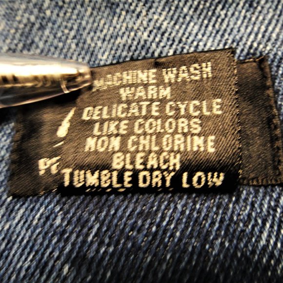 Agapo Denim Jeans Jacket Embroidered USA Flag - Picture 6 of 11